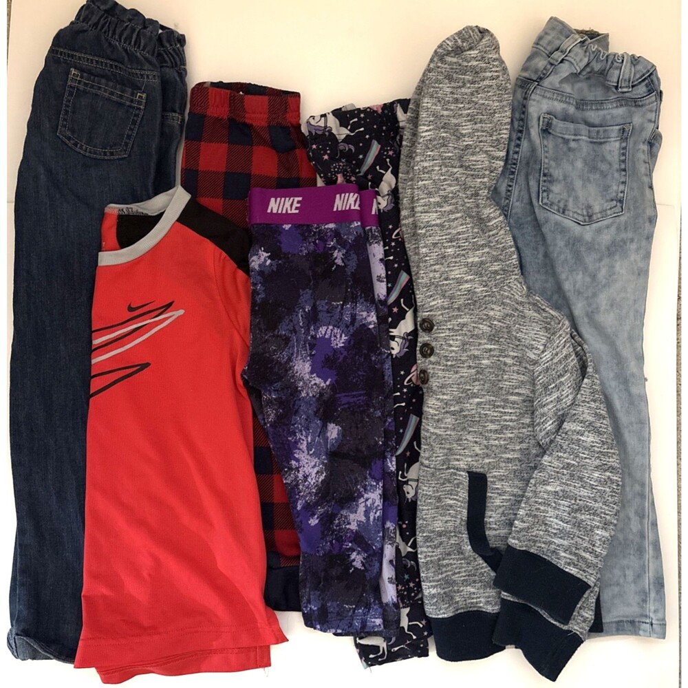 Lot Of Toddler Girls Clothes Jeans Leggings Fall Winter Nike Clothing Lot Sz 5T